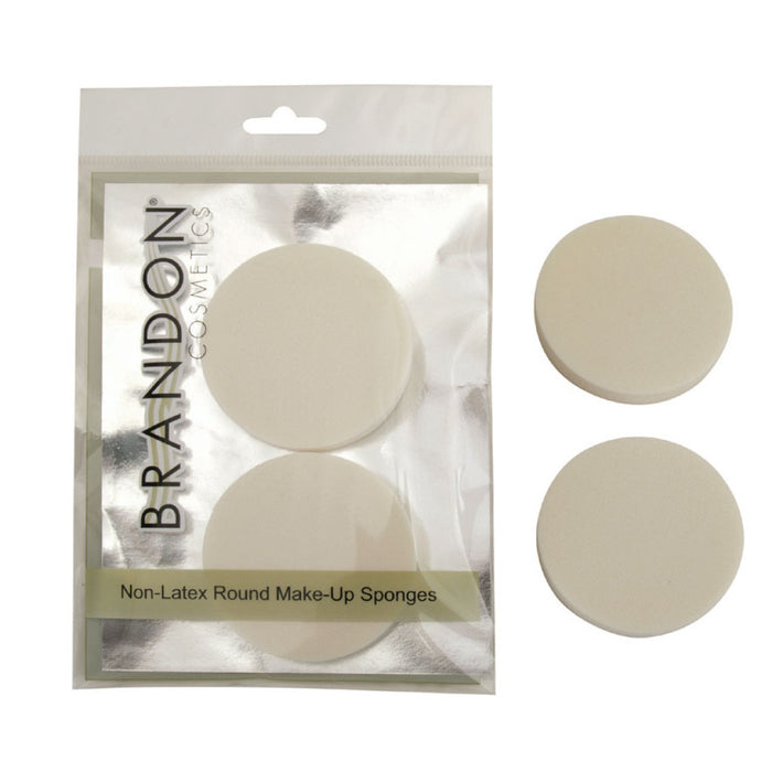 Brandon Cosmetics Make-Up Wedges, Round, 2/Bag (1204)