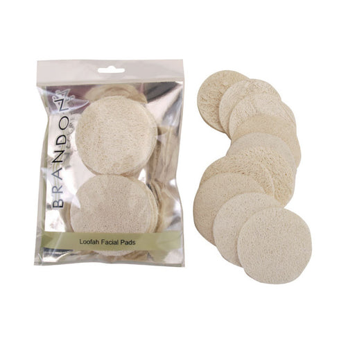 Brandon Cosmetics Loofah Facial Pads, 10/Bag (3101)