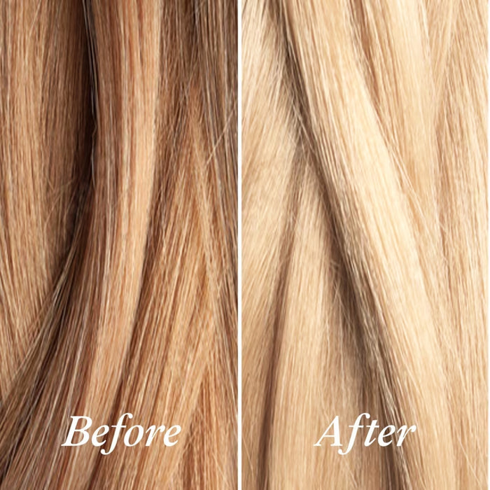 Unite Blonda Toning Shampoo before and after close up