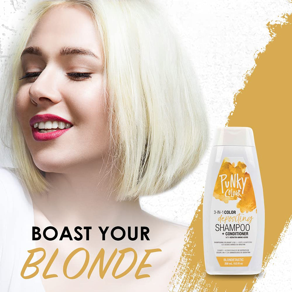 Punky Colour Blondetastic 3-in-1 Color Depositing Shampoo + Conditione 