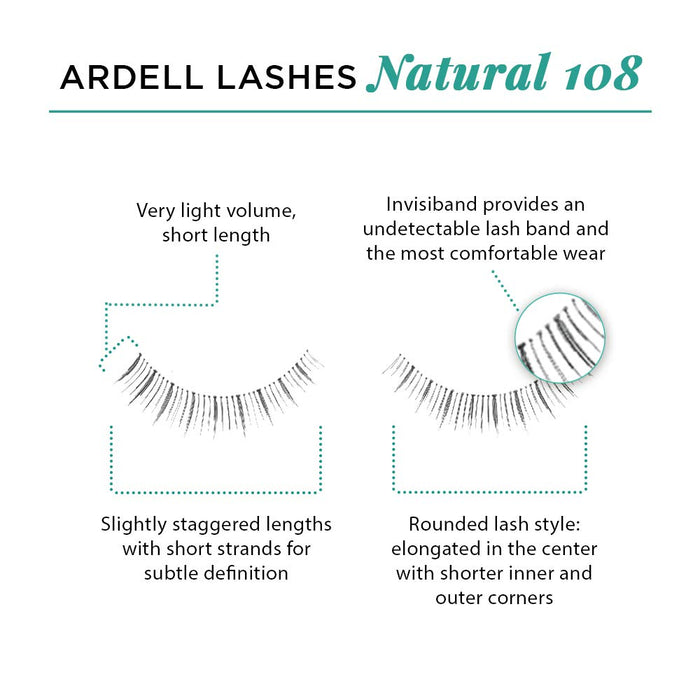 Ardell False Lashes - Natural #108 Black