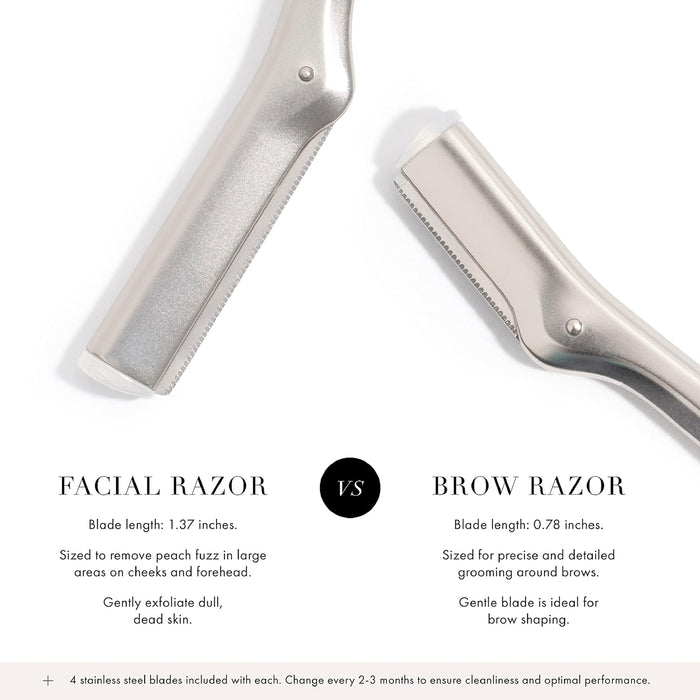 Tweezerman eyebrow razor versus larger facial razor