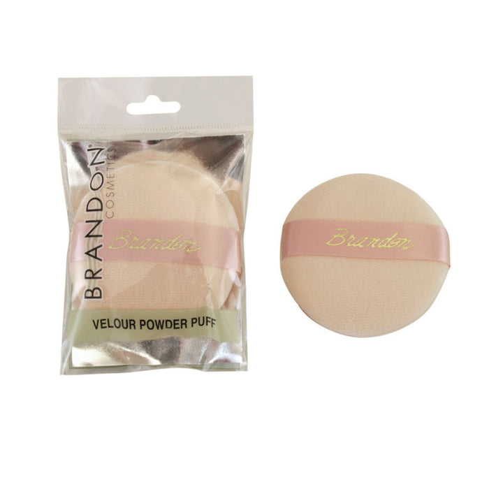 Brandon Cosmetics Powder Puff, Velour, 3" Diameter (9336)