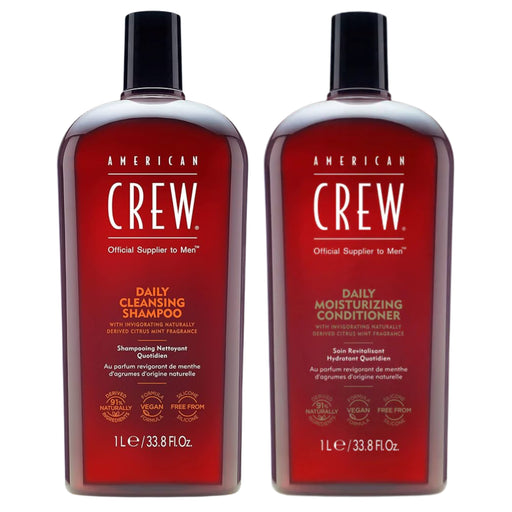 American Crew Daily Cleansing Shampoo & Daily Moisturizing Conditioner Duo Liter