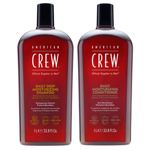 American Crew Daily Deep Moisturizing Shampoo & Daily Moisturizing Conditioner Duo Liter