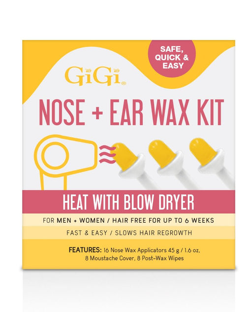 GiGi nose and ear wax kit. For men and women. Hair free for up to 6 weeks. Fast and easy. Slows hair regrowth.