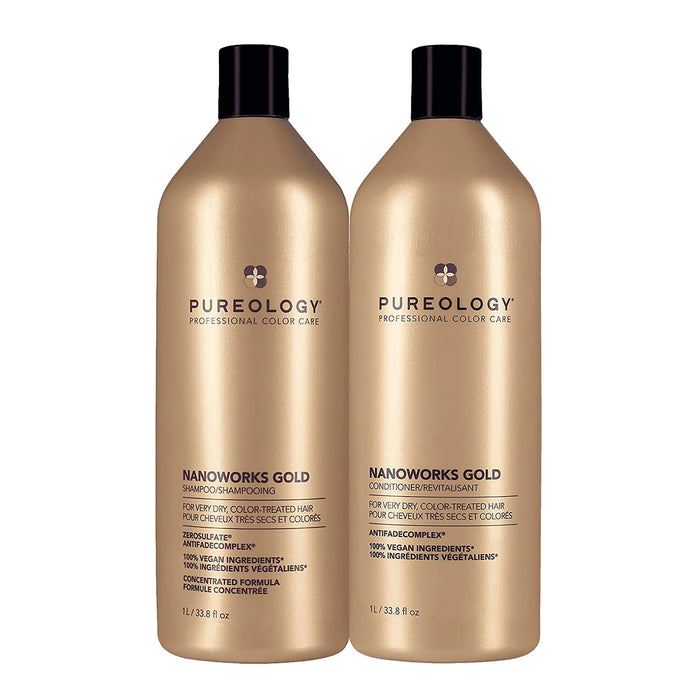 Nano Works Gold Shampoo & Conditioner Liter Duo - 33.8oz.